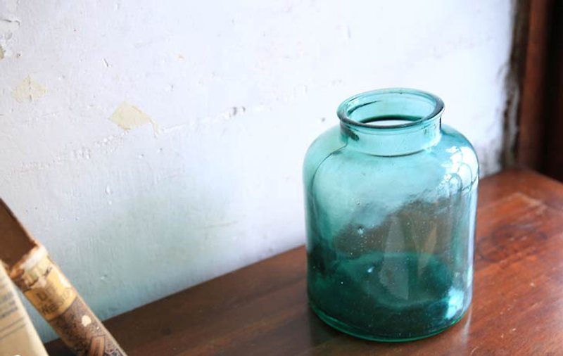 古道具 复古绿玻璃瓶 / 花器 - 其他 - 玻璃 绿色