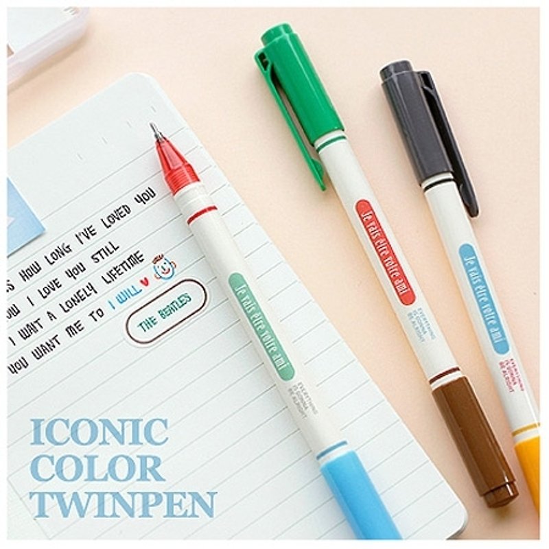 ICONIC-0.4双头笔组-3入,ICO97275 - 其他书写用品 - 塑料 多色