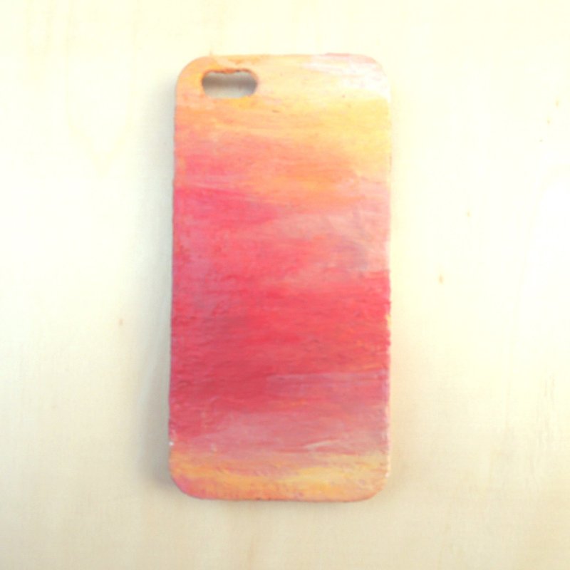 〔手绘手机壳smartphone case：黄昏的恋爱 Twilight Love：手绘Hand-painted〕 - 手机壳/手机套 - 塑料 红色