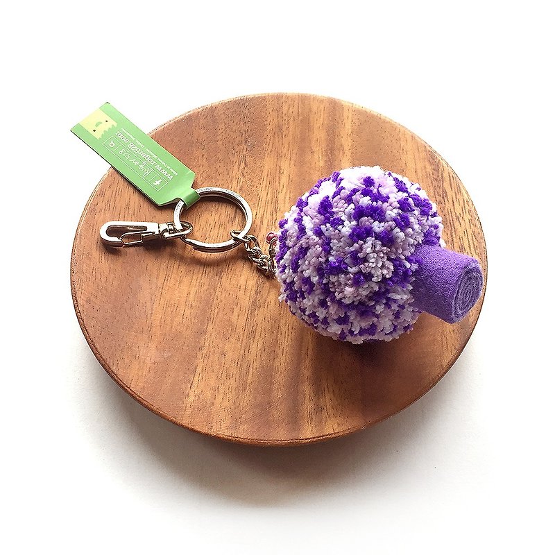 浅色紫花椰菜钥匙圈 - 钥匙链/钥匙包 - 棉．麻 紫色