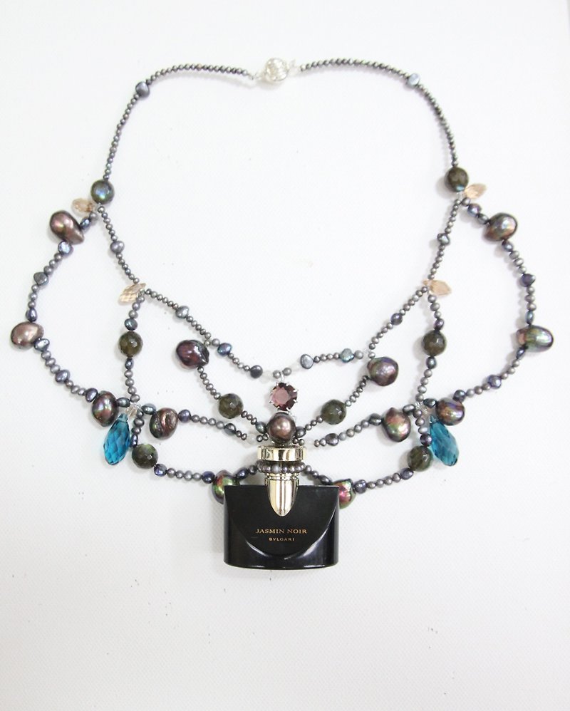 Bvlgari Mini Perfume Necklace - 项链 - 宝石 灰色