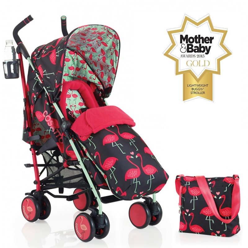 英国Cosatto Supa 婴儿手推车 – Flamingo Fling 包括妈妈袋 - 婴儿车/手推车 - 其他金属 红色