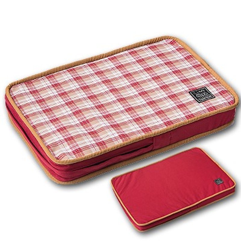 《Lifeapp》宠物缓压睡垫S (红格纹) W65 x D45 x H5 cm - 床垫/笼子 - 其他材质 红色