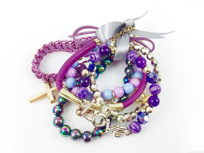 紫色圣诞组合-限量款 - 手链/手环 - 其他材质 紫色