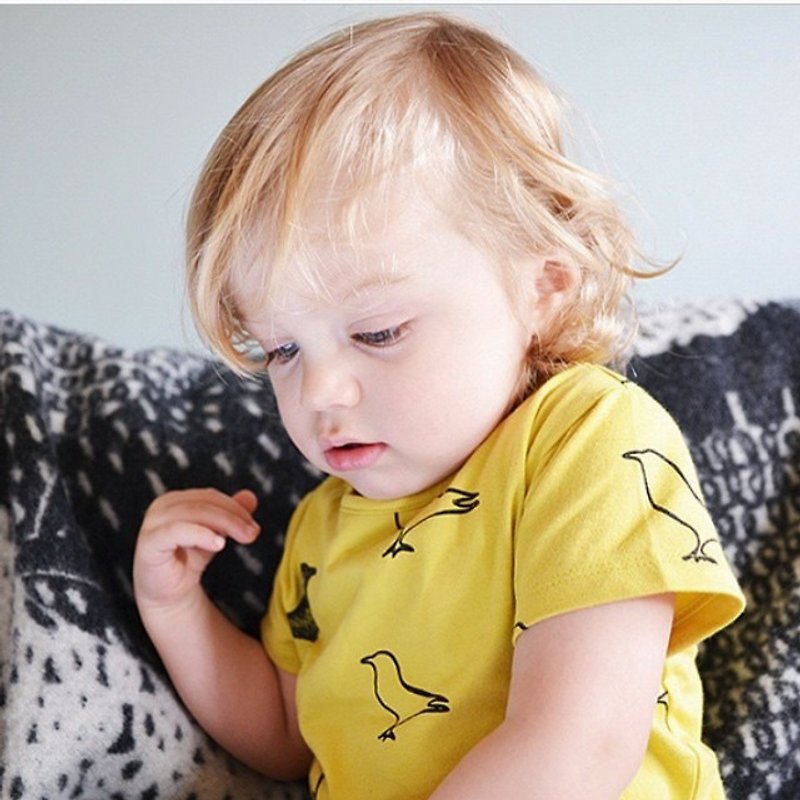 【北欧童装】冰岛有机棉上衣6M至4岁黄色 - 童装上衣 - 棉．麻 黄色