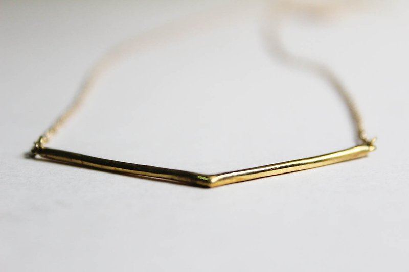 箭头黄铜长项链 - 长链 - 其他材质 金色