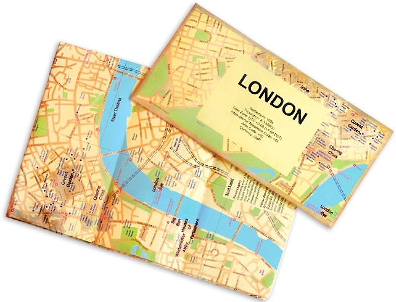 RocaMoss撕不破耐皱防水地图 - 伦敦 - 地图 - 防水材质 