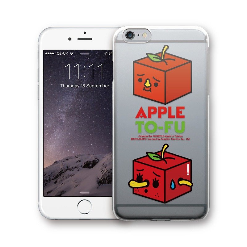 AppleWork iPhone 6/6S/7/8 原创设计保护壳 - 苹果豆腐 PSIP-231 - 手机壳/手机套 - 塑料 红色