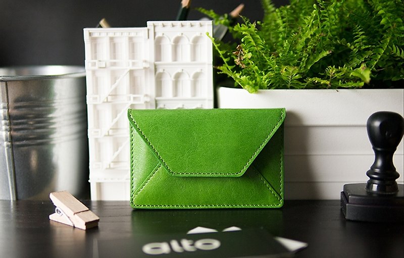 alto 真皮名片夹，Card Holder - 绿色 [可加购定制文字雷雕] 皮革 Leather Case - 名片架/名片座 - 其他材质 绿色