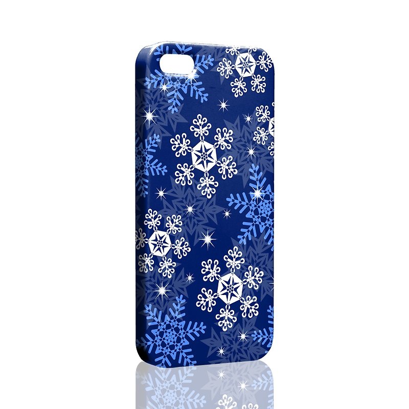 冬日蓝之雪花 iPhone X 8 7 6s Plus 5s Samsung note S9 手机壳 - 手机壳/手机套 - 塑料 蓝色