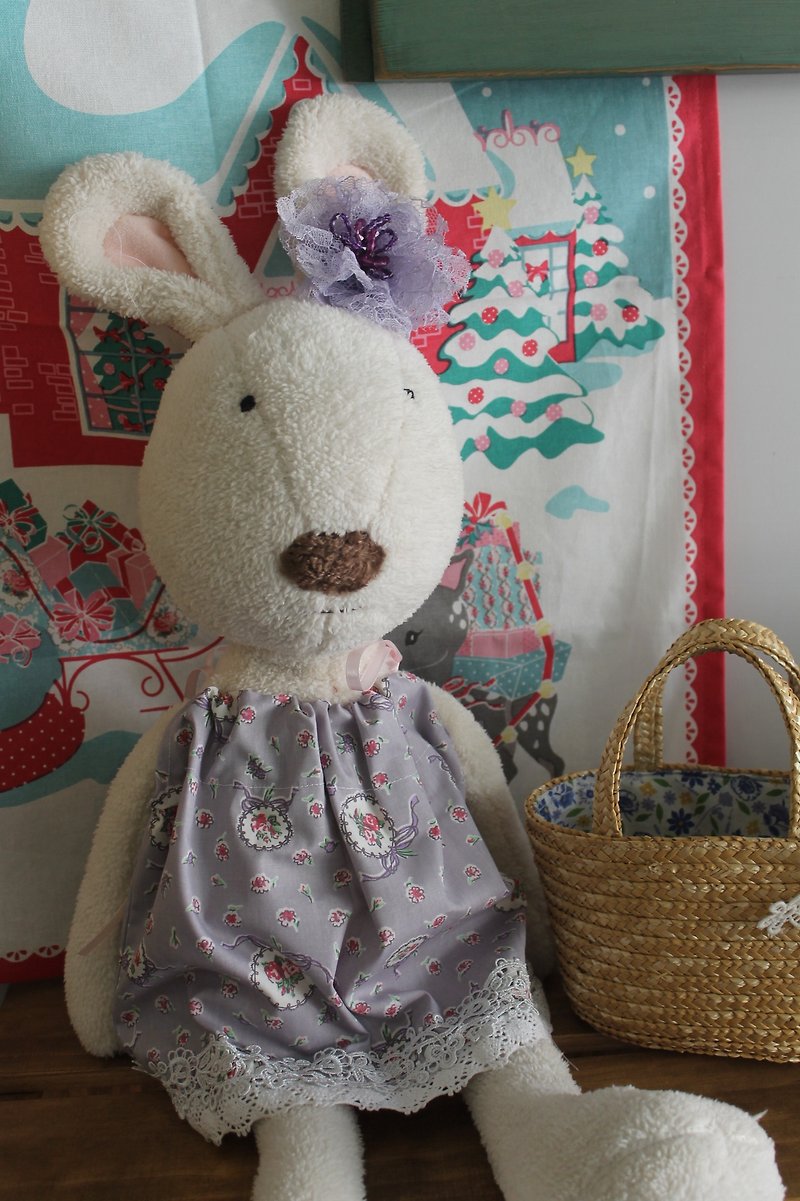Oleta的手作杂货╭＊【紫色花圈洋装】法国兔* 砂糖兔 专属 大兔下单区 - 其他 - 其他材质 紫色