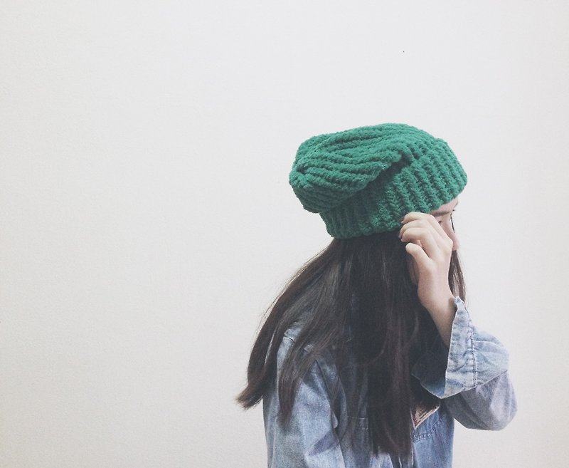 绿色毛线帽子 - 帽子 - 其他材质 绿色