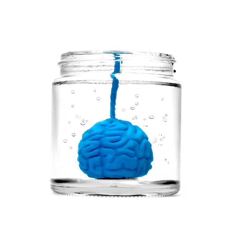 Brainfart55 福马林系列香氛蜡烛-蓝色脑脑 - 蜡烛/烛台 - 蜡 蓝色