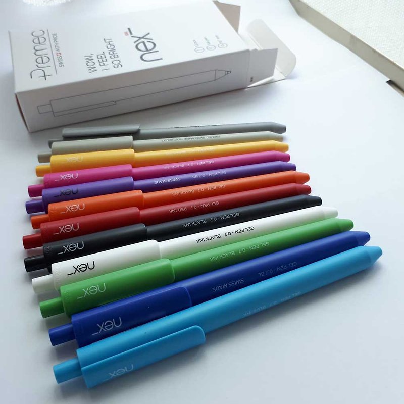 PREMEC nex 瑞士 胶墨笔 一打12支入 笔身色12色 - 铅笔盒/笔袋 - 塑料 多色