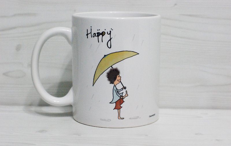 [马克杯]Happy (定制) - 咖啡杯/马克杯 - 瓷 白色