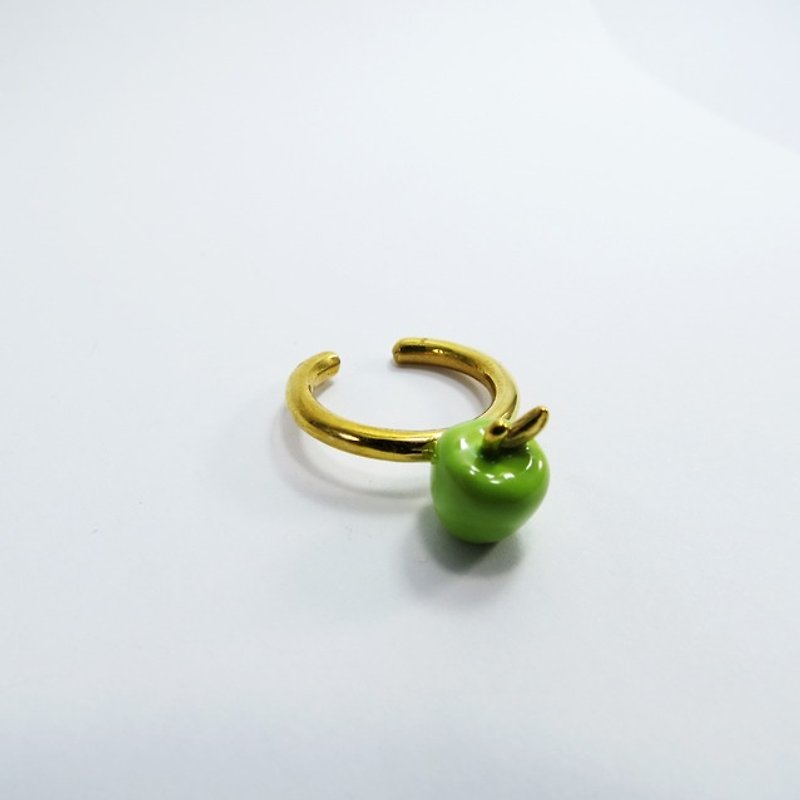 绿苹果黄铜戒指 - 戒指 - 其他金属 绿色