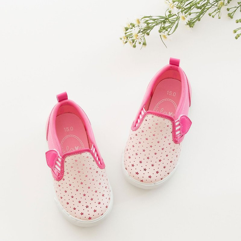Chloe草莓星星透气Slip-On休闲鞋 - 童装鞋 - 其他材质 粉红色