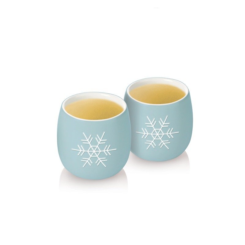 Tea forte 冬季恋曲雪花对杯 Amei Cups Snowflake - 茶具/茶杯 - 其他材质 