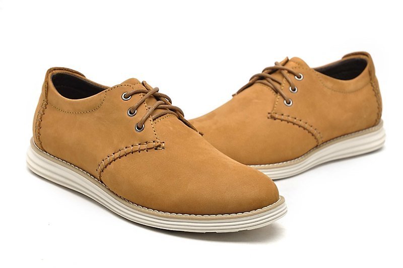 机能性轻量真皮减震舒适透气绅士鞋  OXFORDS 棕 - 男款休闲鞋 - 真皮 咖啡色