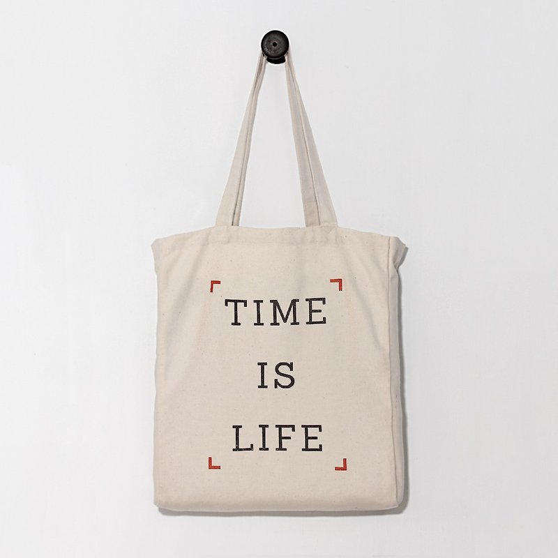 [TIME IS LIFE]_包包/帆布袋/生日礼物/时间是命 - 侧背包/斜挎包 - 棉．麻 