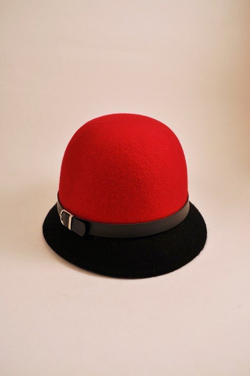 morning帽子．毛呢礼帽 - 帽子 - 其他材质 红色