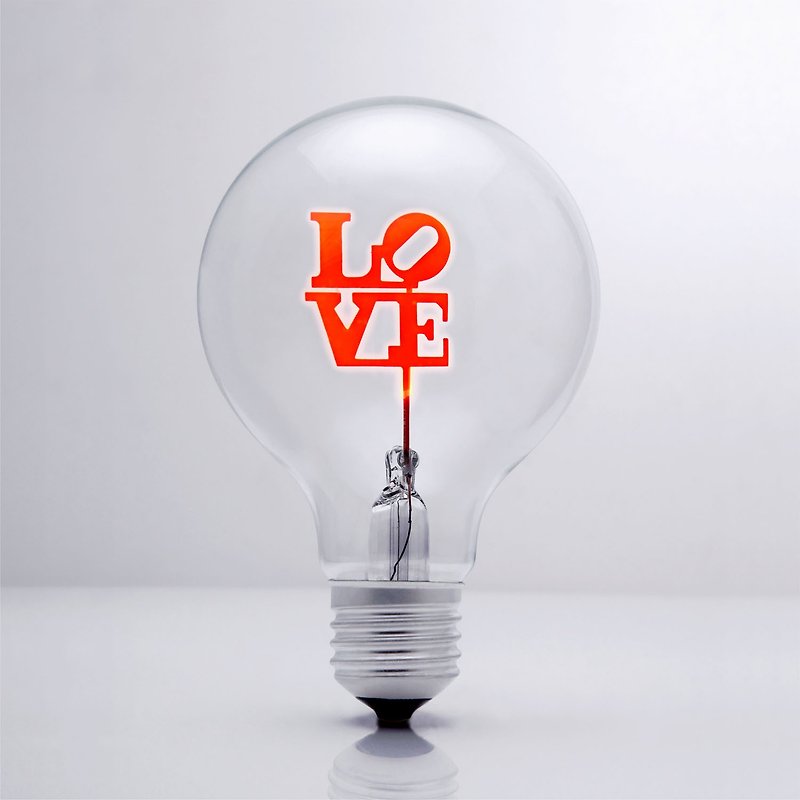 DarkSteve“演活生命”- 设计师灯泡 - Love球灯泡 Edison-Style 爱迪生灯泡: 1 个 (纯灯泡) - 灯具/灯饰 - 玻璃 红色