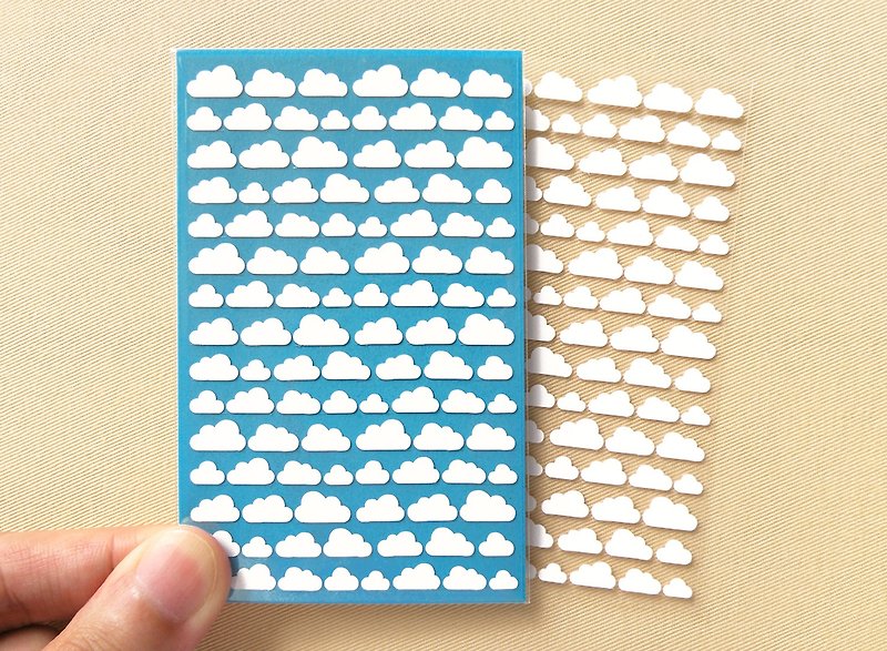 细云朵贴纸 - 贴纸 - 防水材质 白色