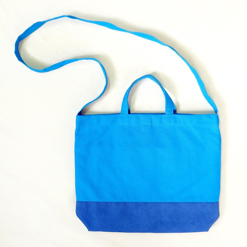 辣妹外袋侧背包 / 天空蓝色人工色素 / 麂皮限量款 / - 侧背包/斜挎包 - 其他材质 蓝色