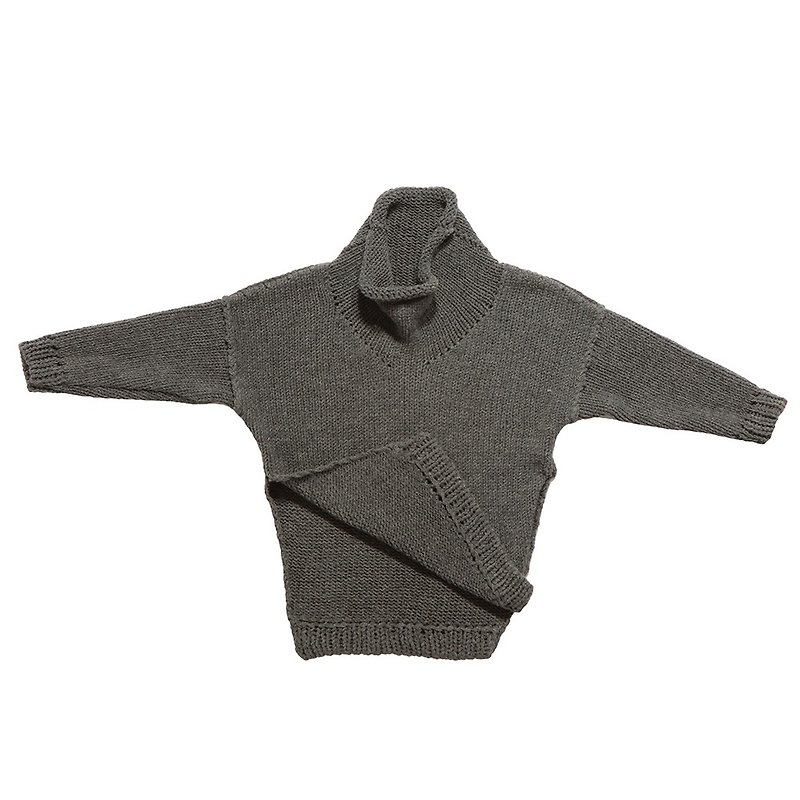 2014秋冬 NUNUNU 两侧开岔高领线衫/open sweater - 其他 - 其他材质 灰色