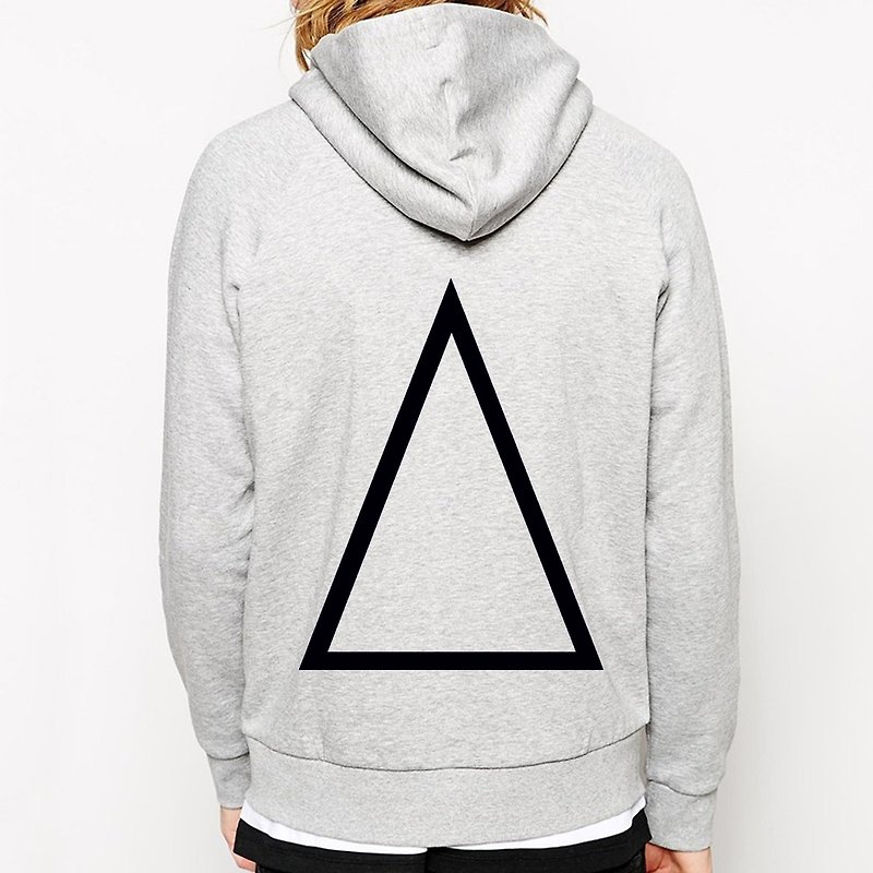 Prism A拉链连帽外套-灰色 三角形 几何 文青 艺术 设计 时髦 时尚 - 男装外套 - 其他材质 灰色