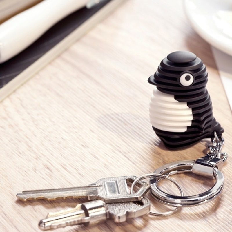 Maru 企鹅小丸透视钥匙圈 - 钥匙链/钥匙包 - 硅胶 黑色
