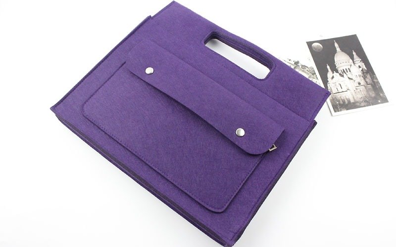 限时特价 仅此一个 售完即止 紫色 毛毡 苹果 提手 电脑保护套 毛毡套 MacBook 13寸 笔电包 电脑包 MacBook 13.3" Air - 其他 - 其他材质 