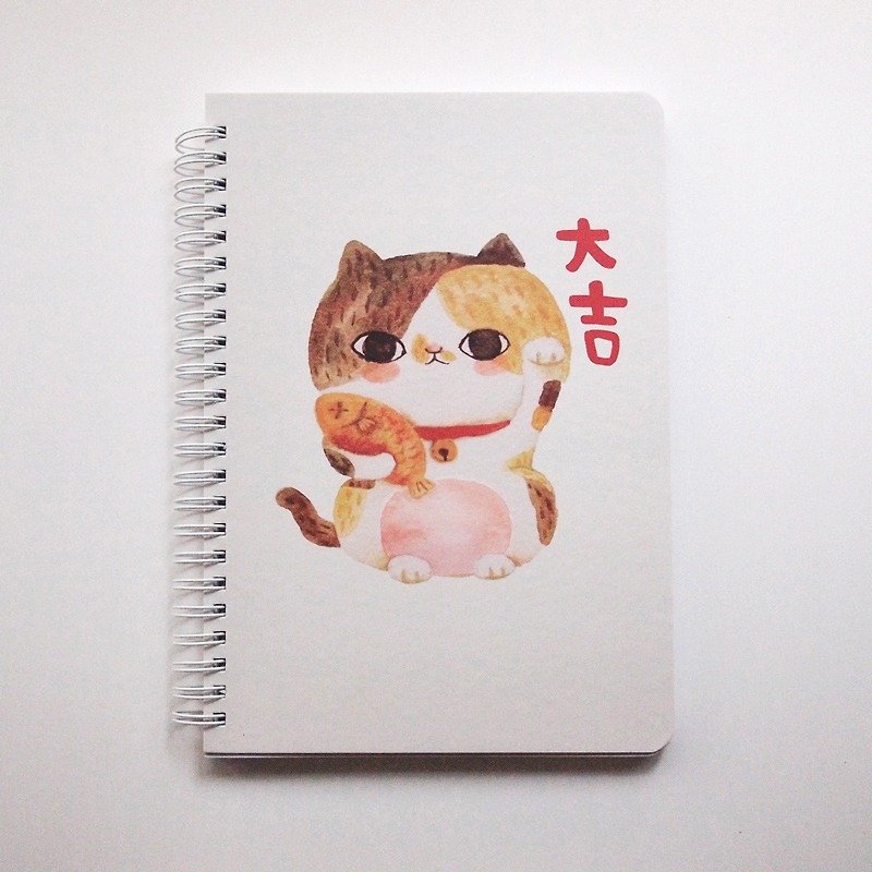 猫咪硬壳笔记本-招财蛙(内页点点) - 笔记本/手帐 - 纸 白色