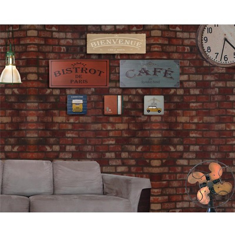 复古标示-BISTROT-棕 - 墙贴/壁贴 - 木头 咖啡色