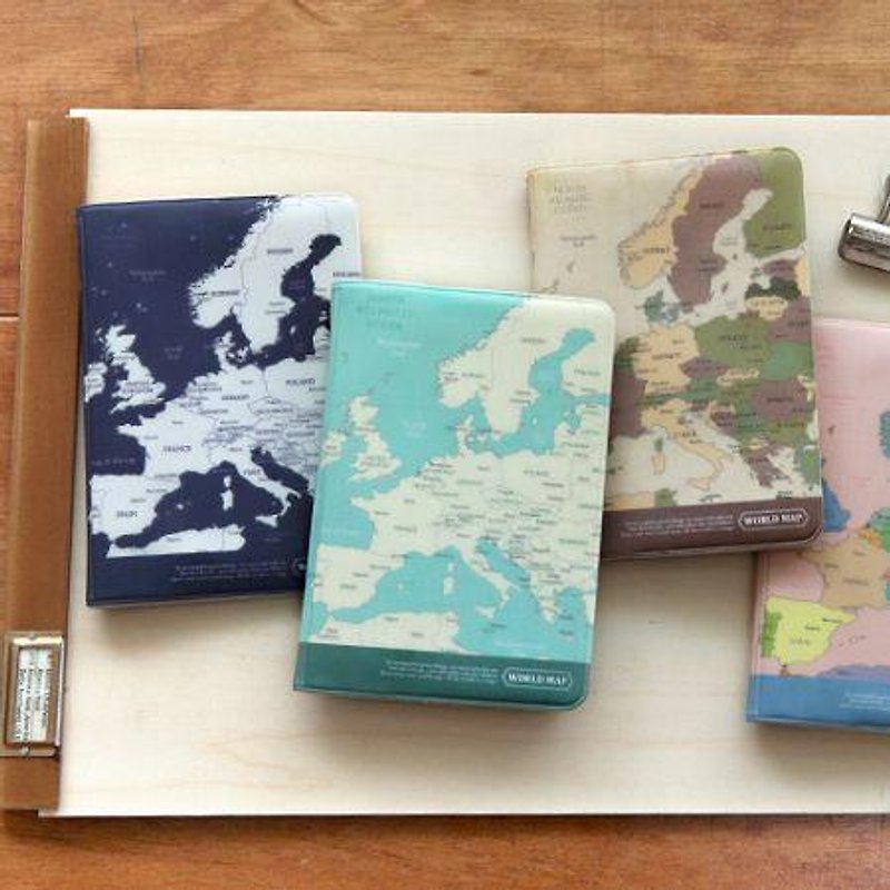 Indigo-世界地图护照套-薄荷绿,IDG02794 - 护照夹/护照套 - 塑料 蓝色