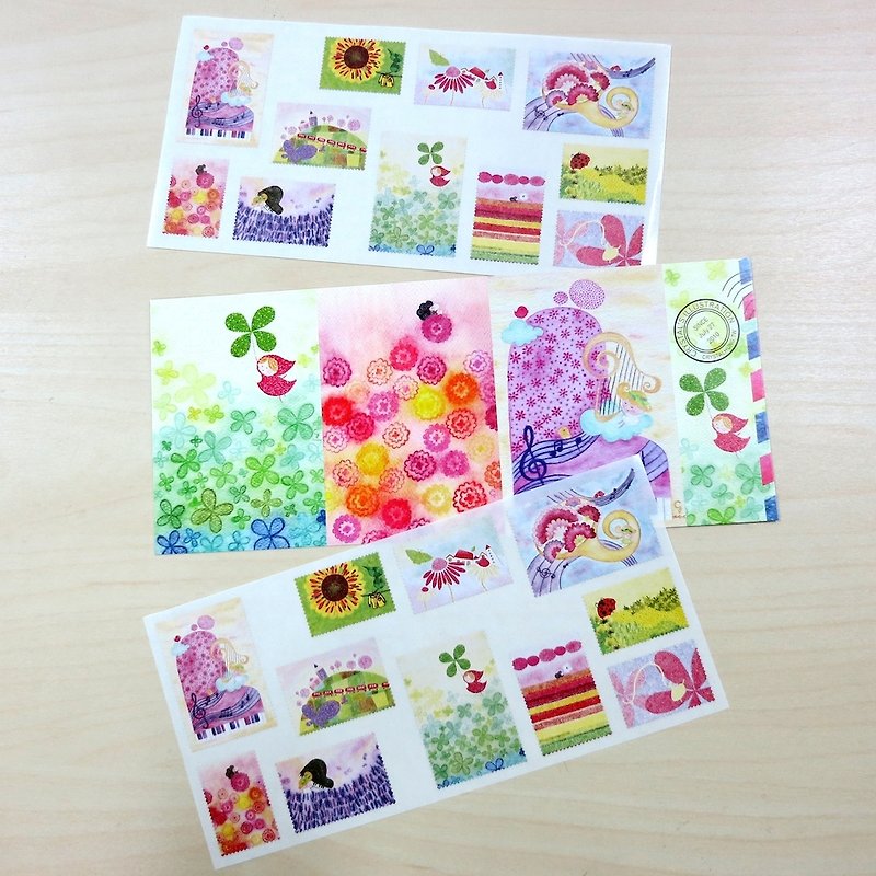 克里斯多邮票贴纸－花仙子 - 贴纸 - 纸 多色