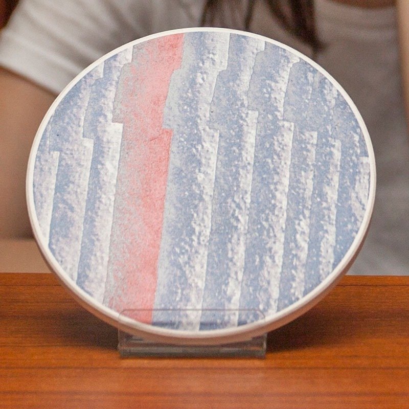 李建中 / 抽象-9 - 水月杯垫 - 杯垫 - 瓷 蓝色