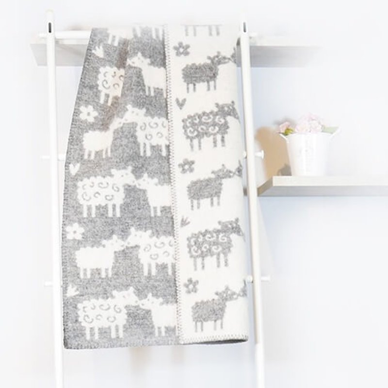 保暖毯子 瑞典Klippan有机羊毛暖暖毯--小绵羊(灰色) - 被子/毛毯 - 羊毛 灰色