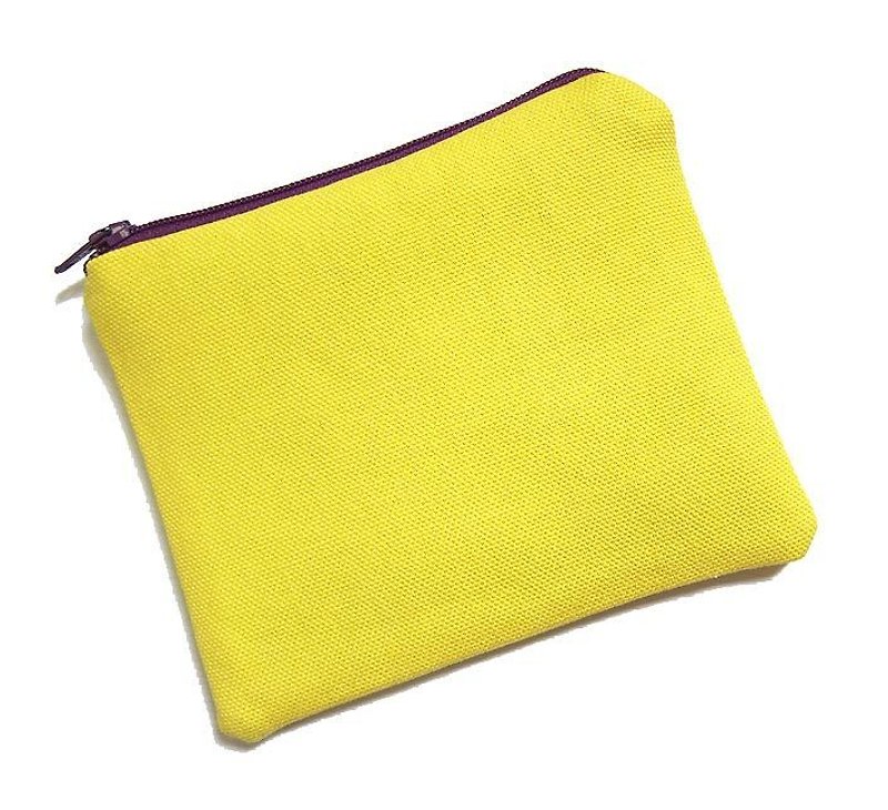 拉链包/零钱包/手机套   彩色帆布(黄色) - 零钱包 - 其他材质 