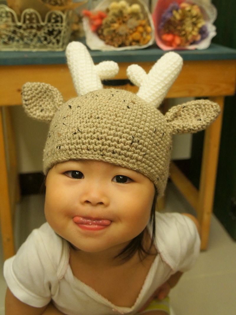 手工编织超萌圣诞麋鹿帽（变装舞会/表演的最佳道具喔）~ - 帽子 - 其他材质 
