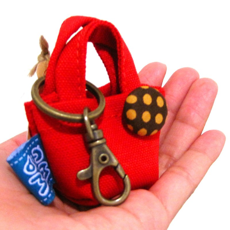 小红包造型钥匙圈吊饰 (普普风) 接单生产* - 钥匙链/钥匙包 - 棉．麻 红色