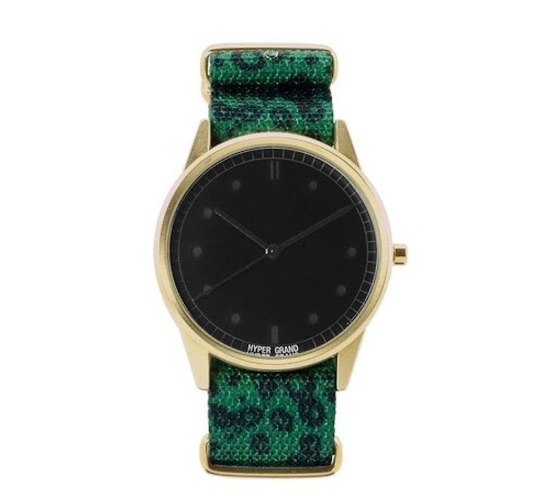 HYPERGRAND - 01基本款系列 - JADE LEOPARD翡翠绿豹纹手表 (金) - 男表/中性表 - 其他材质 多色