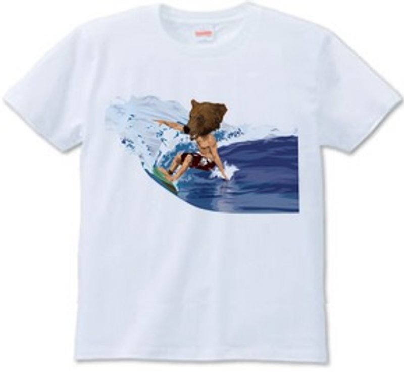 BEAR SURFING（6.2oz） - 男装上衣/T 恤 - 其他材质 白色