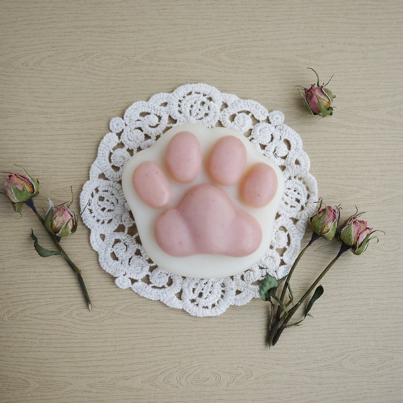 玫瑰 | 乳油木果沐浴猫掌皂 | 人用 | 猫手作 | 花香调 - 沐浴用品 - 植物．花 白色
