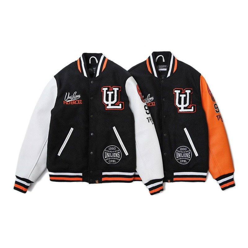 Uni-Lions x Filter017 Baseball Jacket  毛料皮袖棒球外套 - 男装外套 - 其他材质 多色