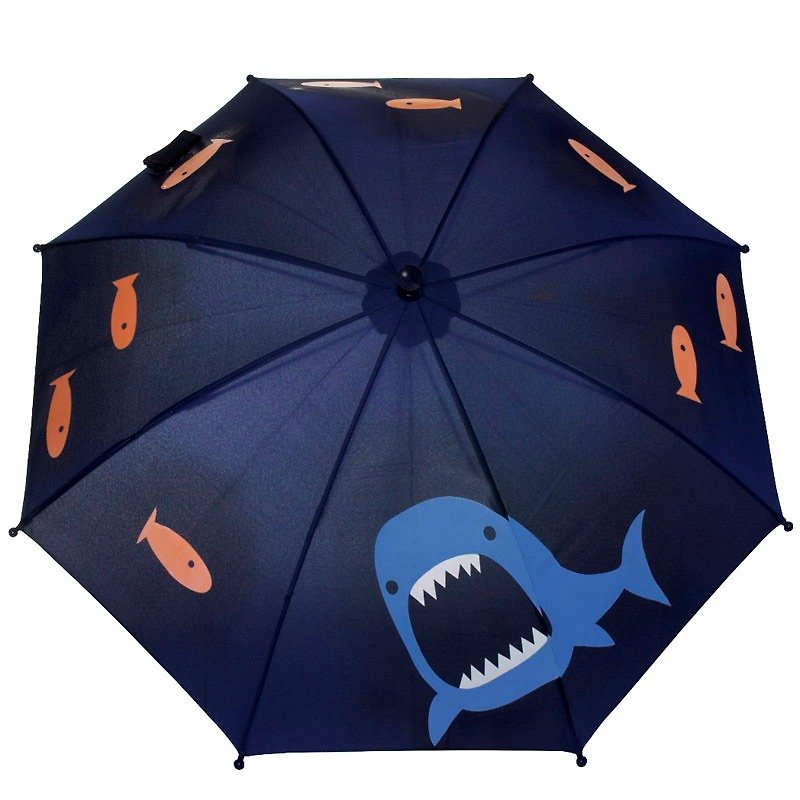 Squid Kids 【伦敦雨快乐变色系列】快乐变色雨伞-小鲨鱼 - 雨伞/雨衣 - 防水材质 蓝色