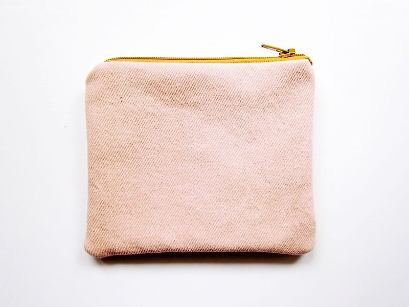拉链包/零钱包/手机套 粉色牛仔 - 零钱包 - 其他材质 粉红色