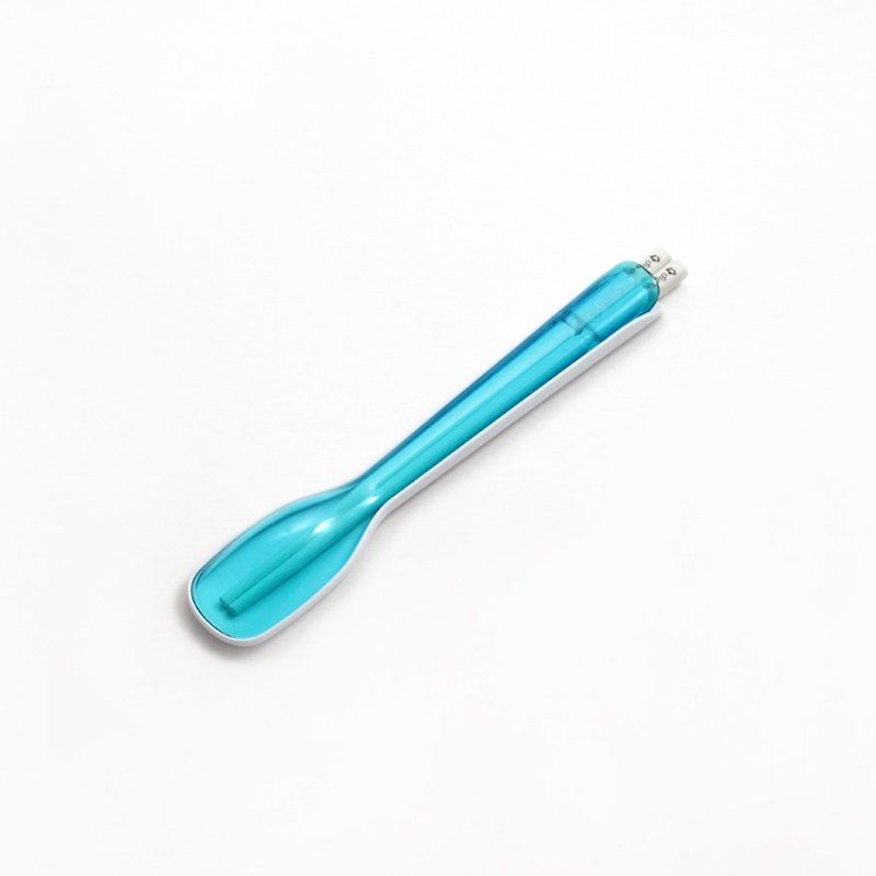 dipper 2合1SPS环保餐具组-海洋蓝 - 筷子/筷架 - 塑料 蓝色