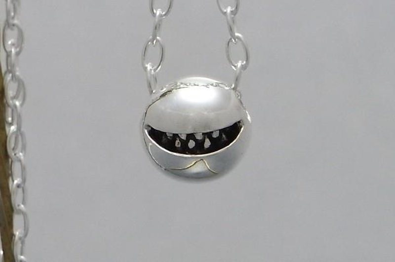 smile ball pendant S 【type:B】(s_m-P.07) ( 微笑 兽 牙 銀 垂饰 颈链 项链 ) - 项链 - 纯银 白色