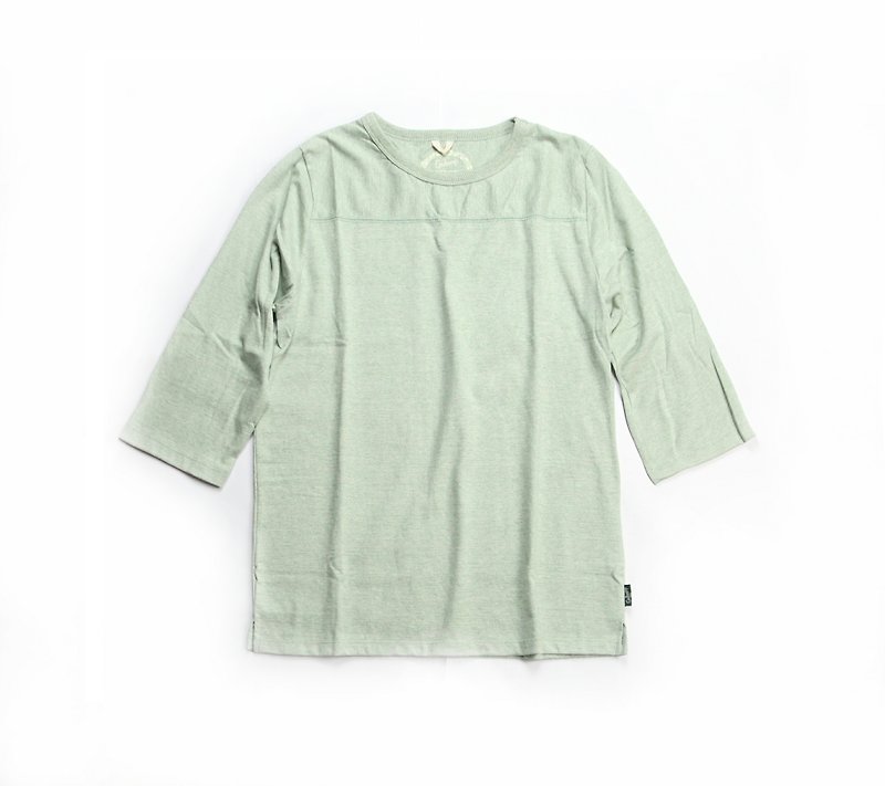 Gohemp棉质绿麻花七分袖TEE（男版） - 男装上衣/T 恤 - 棉．麻 绿色
